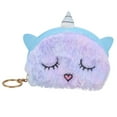 thumbnail image 5 of Phenofice Cute Unicorn Coin Purse for Women Plush Multi Color Great for Travel Small Cosmetics or Coins 1PC, 5 of 8
