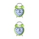 thumbnail image 2 of Reloj despertador con forma de corazón Matsuzay con luz nocturna silenciosa Relojes digitales para niños Verde 2Conjunto, 2 of 6