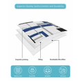thumbnail image 5 of Blue Black Geometric Twin Size Down Alternative Comforter, Lightweight Comforter Quilt Bedding Set with Pillow Shams Modern Minimalist Stripes Aesthetic All Seasons Bed Comforter Duvet Insert 68"x86", 5 of 7
