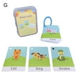 thumbnail image 1 of Visland Baby Flash Card Thickened Eye Protection Improve Logic Early Learning Flash Card Animal Number Alphabet Card Kit for Newborn, 1 of 8