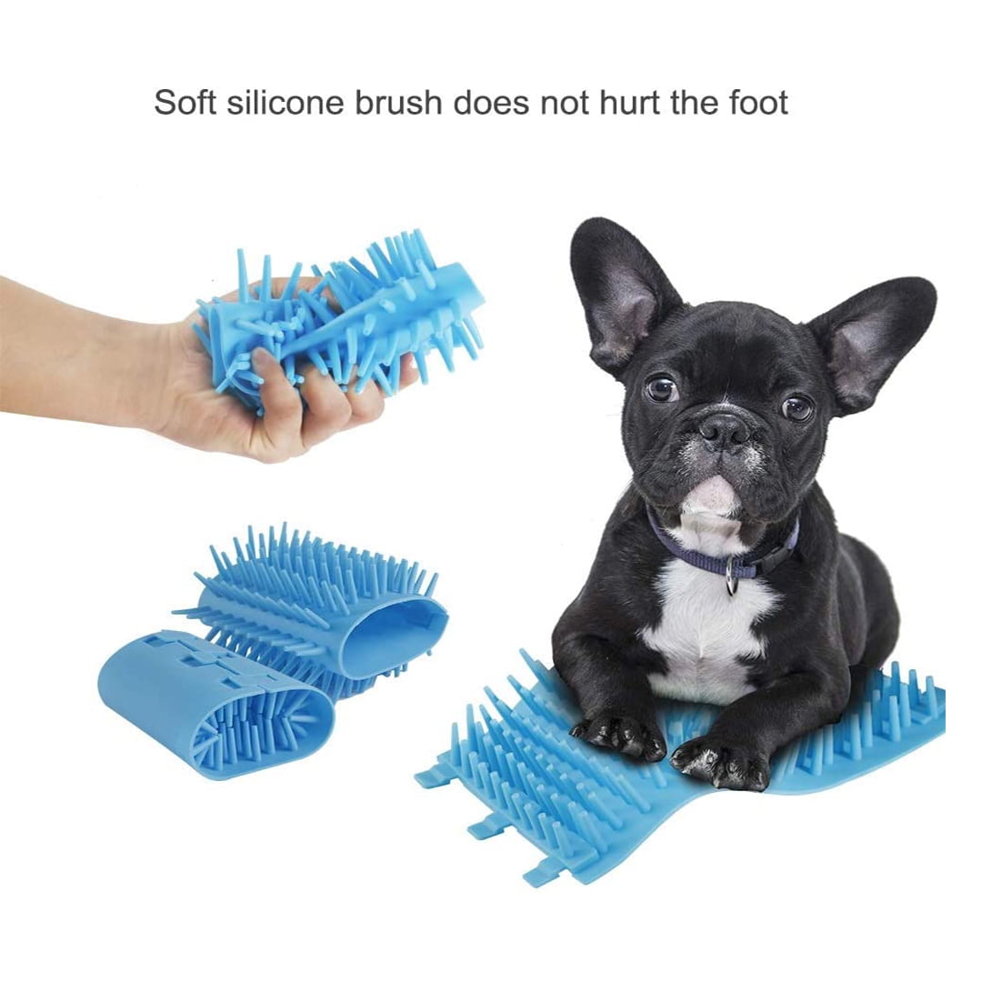 Dog Foot Cleaner, Portable Pet Feet Washer Brush Cleaner Cup with Soft