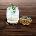 thumbnail image 3 of WIRESTER Round Neoprene Car Coaster for Drinks, Set of 2pcs, Yellow Glitter Black/White & Yellow Glitter Leopard, 3 of 6