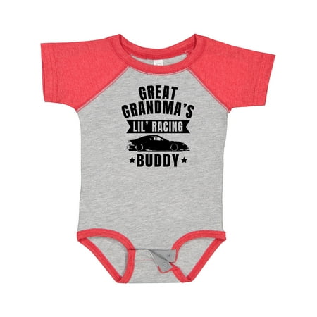 

Inktastic Great Grandmas Lil Racing Buddy Gift Baby Boy or Baby Girl Bodysuit