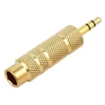 thumbnail image 2 of Stereo Female 6.35mm 1/4" Jack to Male 3.5mm 1/8" Headphone Adapter, 2 of 3