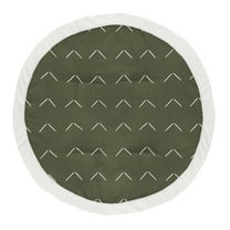 Sweet Jojo Designs Diamond Tuft Green and Ivory Baby Play Mat