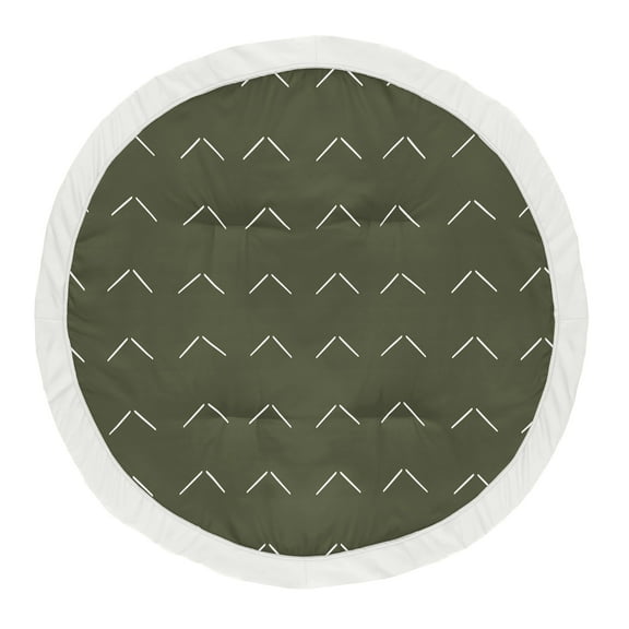 Sweet Jojo Designs Diamond Tuft Green and Ivory Baby Play Mat