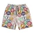 thumbnail image 5 of Goofa Travel Stamp Printed Mens Swim Trunks Summer Quick Dry Short Beach Swimwear Bathing Suits-Small, 5 of 9