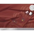 thumbnail image 3 of Soimoi Red Rayon Crepe Fabric Architectural Structure & Hot Air Balloon Holiday Print Fabric by the Yard 46 Inch Wide, 3 of 3