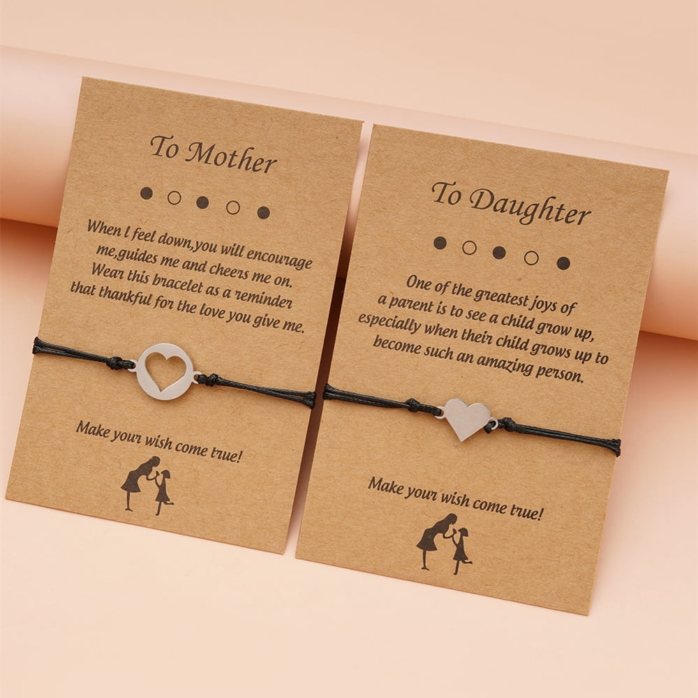 Mother Daughter Bracelet Back To School Gifts Matching Cutout