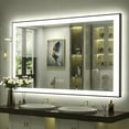 thumbnail image 2 of Apmir  Metal Black Frame Back & Front LED Lighted Bathroom Vanity Mirror with Anti-Fog Tempered Glass 55" x 30", 2 of 5