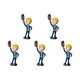thumbnail image 1 of Para Fallout 4 Vault Boy Bobblehead Gaming Anime Figuras Modelo Coleccionable (F), 1 of 5