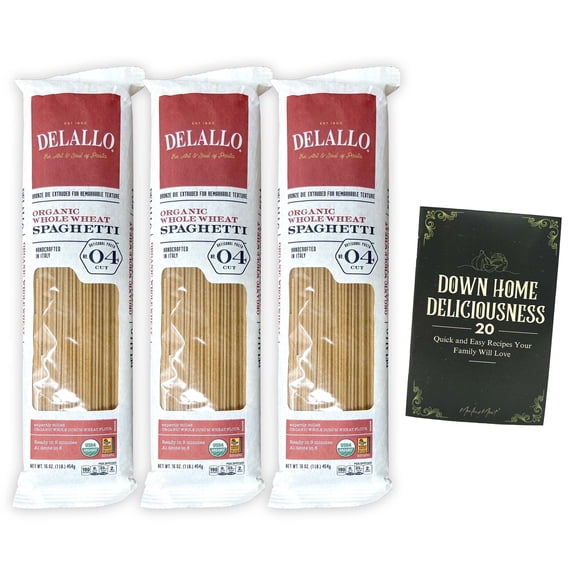 Organic Whole Wheat Pasta | Spaghetti No. 04 (16 Ounces) | 3 Count   MerlinsMart Zine | Delallo