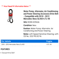 thumbnail image 2 of Water Pump, Alternator, Air Conditioning and Power Steering Accessory Drive Belt - Compatible with 2010 - 2012 Mercedes-Benz GL450 4.7L V8 2011, 2 of 2