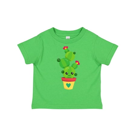 

Inktastic Cute Cactus Green Cactus Kawaii Cactus Flowers Gift Toddler Toddler Girl T-Shirt