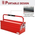 thumbnail image 3 of Portable Powerhouse : Coffre à Outils en Acier à 5 Plateaux pour Atelier Garage, Rouge, 3 of 6
