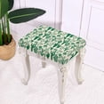 thumbnail image 3 of Xoenoiee Green Cactus Print Rectangle Stool Covers, Elastic Vanity Stool Slipcover, Stretch Padded Stools Slipcovers, Washable Covers for Saddle Bar Stool, 2 Pack, 3 of 6