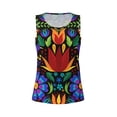 thumbnail image 3 of Picia Colorful Floral Pattern Women's Workout Tank Top,Breathable Activewear,Slim Fit Athletic Top,Versatile Workout Moisture-wicking top-Medium, 3 of 9