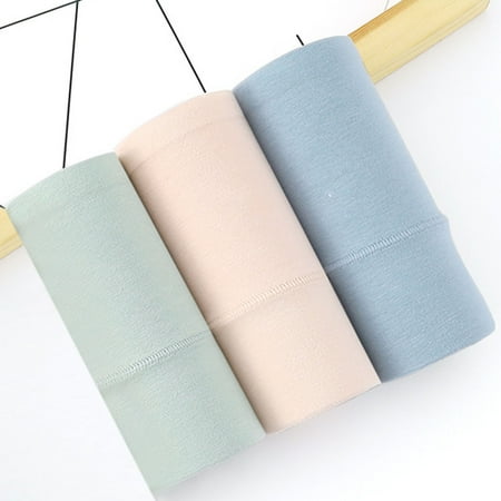 

Qipei Women Briefs Solid Color High Waist Full Coverage Stretchy Tummy Control Underpants Underwear for Daily Life
