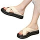 thumbnail image 1 of Sandalias Informales Sin Cordones para Mujer  Entrecruzadas Suaves Antideslizantes Viajes Al Aire Libre, 1 of 9