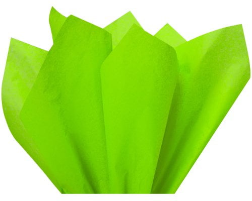 BRIGHT LIME GREEN Tissue Paper for Gift Wrapping 15"x20" Sheets Eco-Friendly 