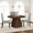Brown-red, variant on 47 Inch Round Dining Table for 4-6 People, Modern Circle Kitchen Table with 1.18” Thick Top and Sturdy Square Pedestal Base for Small Spaces, Dining Room Table Only