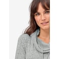 thumbnail image 3 of ellos Women's Plus Size Funnel-Neck Lounge Sweatshirt Tunic - 18/20, Marled Grey, 3 of 6