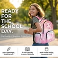 thumbnail image 6 of Xoenoiee Pink Axolotl Heart Star Pattern School Bags for Kids Girls Elementary Middle School Students Bookbag Children Book Bags Casual School Bag Large Capacity Rusksack Travel Daypack, 6 of 7