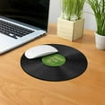 thumbnail image 5 of WIRESTER 7.88 in Round Mouse Pad with Non-Slip Rubber Base for Computers, Laptop, Office & Home - Vintage Vinyl Record Green, 5 of 5