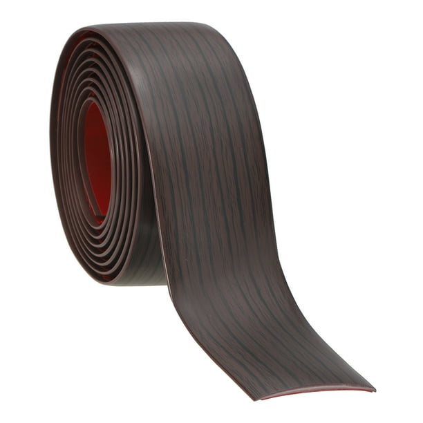 Tira de Transición de Piso Autoadhesiva Uxcell 6.6 ft x 2" Vinilo Divisor Plano Nogal Negro