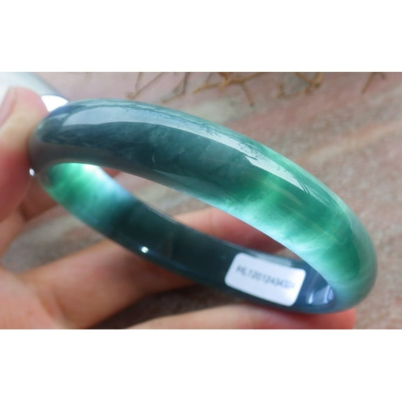 Icy Green Natural A JADE Jadeite Circle Bangle Bracelet 56 mm 701049 TN