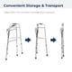 thumbnail image 5 of Andador plegable Drive Medical Deluxe de 2 botones, ligero, para adultos mayores y niños, capacidad de peso de 159 kg, color plateado, 5 of 5