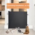 thumbnail image 4 of Barrera de puerta antiescape para mascotas valla retráctil automática divisoria antisalto bloquer gatos entrada instalación con punch sin perforación fácil instalar diseño plegable almacenar protec, 4 of 4