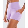 thumbnail image 3 of Shorts CRZ YOGA Butterluxe tiro alto 7,5 cm con bolsillos morado, 3 of 4