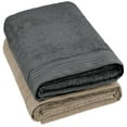 thumbnail image 3 of Weidemans 100% Cotton Bath Towels | Eco-Friendly Exclusive Bathsheet towels Set of 2 (Size: 35" X 70") | Ultra Soft and Highly Absorbent Bath Towel Set Gym, Hotel, Travel Camp, Pool Spa | Grey & Sand, 3 of 10