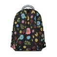 thumbnail image 3 of Pioneer Flower Floral Print Pattern Backpack for School, Cute School Bag with Adjustable Shoulder Straps and Padded Back, 15.3"x11"x7.1", 3 of 5