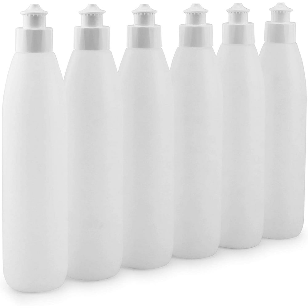 Cornucopia 8Ounce Squeeze Bottles for Dish Soap and Sauces (6Pack
