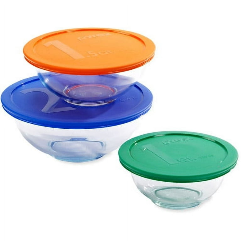 Dash of That Essentials 6 Piece Fluted Glass Bowls with Lids Set, 6 pc -  Gerbes Super Markets