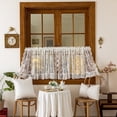 thumbnail image 4 of Faty-T Vintage Lace Kitchen Curtains 36 Inches Long 2 Panels, Romantic Semi Sheer Floral Over Sink Lacy Cafe Curtain, Elegant Window Short Small Drapes, 55W x 40L, 4 of 6