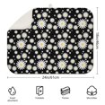 thumbnail image 2 of Spring Summer Daisy Dish Drying Pad Microfiber Foldable Absorbent Rack Pad Kitchen Counter Floral Design 18x24 Inch, 2 of 5