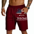 thumbnail image 2 of Fabrcox 1776-2026 250 Anniversary USA Shorts Flag Print 4th July Shorts Men Lightweight Travel Independence Day Mens Patriotic Shorts with Pockets Red M, 2 of 4