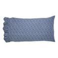 thumbnail image 2 of VHC Brands Celebration Farmhouse Ruffled Pillow Cases, King Size, Floral, Blue, 21x36, Set of 2, 2 of 3