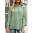 thumbnail image 2 of Pull à Capuche pour Femmes, Décontracté, Boutonné, Col en V, Manches Longues, Tricoté, Henley, 2 of 7