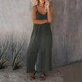 thumbnail image 6 of Baqcunre Jumpsuits for Women Women Casual Summer Sleeveless Jumpsuit Spaghetti Strap Solid Color Jumpsuit Pocket Trousers Jumpsuit Jumpsuits for Women Dressy One Piece Jumpsuits for Women, 6 of 7