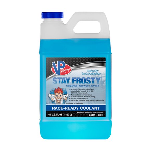 VP Racing Engine Coolant 2301 STAY FROSTY; Pre-Mixed; Racing; 0.5 Gallon; Single