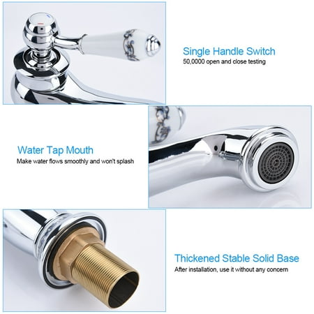 Lyumo Floral Pattern Single Handle Mixer Tap Cold Hot Water Faucet
