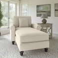 thumbnail image 2 of Bush Furniture Hudson Chaise Lounge with Arms-Finish:Cream Herringbone Fabric, 2 of 8