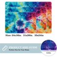 thumbnail image 2 of Tie Dye Polyester Non-Slip Machine Washable Floor Rug, for Office, Chair Rugs Included, 2 of 6