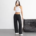 thumbnail image 4 of Resicozy Wide Leg Sweatpants Women 2026 Low Rise Baggy Sweatpants Y2K Drawstring Cotton Lounge Pants with Pockets Fall Fashion Black L, 4 of 5