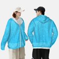 thumbnail image 6 of Sigee Sky Blue Glitter Print UPF50+ Men's Sun Protection Hoodie Shirt SPF UV Shirt Long Sleeve Fishing Outdoor Lightweight, S-3XL, 6 of 9