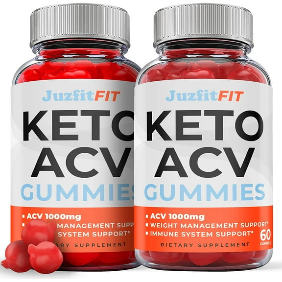 (2 Pack) Juzfit Keto ACV Gummies - Supplement for Weight Loss - Energy & Focus Boosting Dietary Supplements for Weight Management & Metabolism - Fat Burn - 120 Gummies